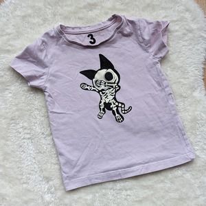 Cotton on pink skeleton short sleeve tshirt